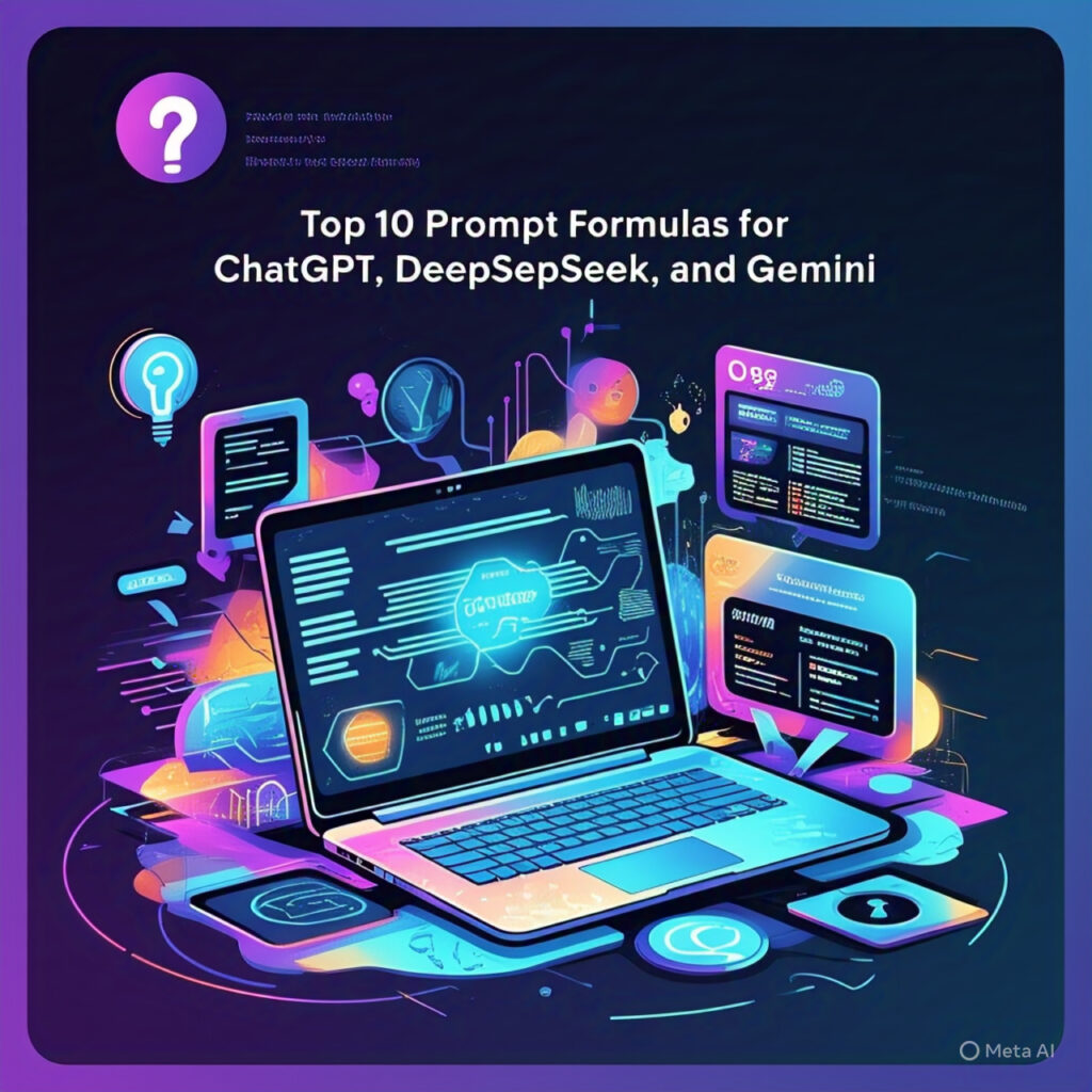 टॉप 10 प्रॉम्प्ट फॉर्मूले जो ChatGPT, DeepSeek और Gemini के साथ काम करते हैं